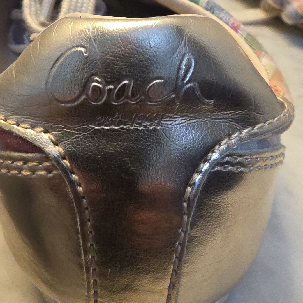 Coach Shoes Size 7.5 Pastel Plaid - Picture 5 of 7